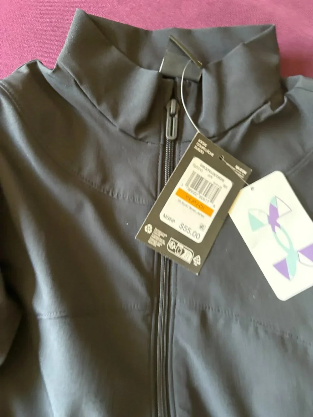 NEW Under Armour Girls Rival Woven Jacket Black Youth Small NWT
